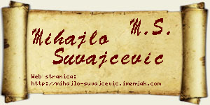 Mihajlo Suvajčević vizit kartica